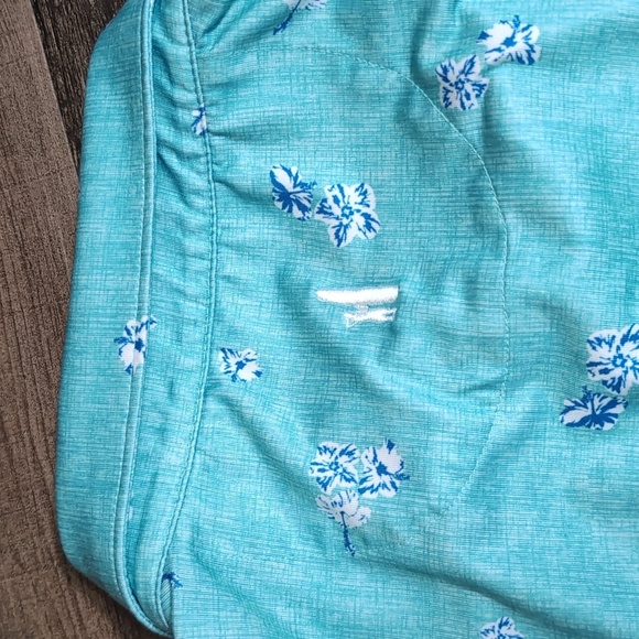 Johnnie-O Jenkins Prep-Formance Printed Golf Polo Size XL In Aqua Blue - Picture 7 of 10